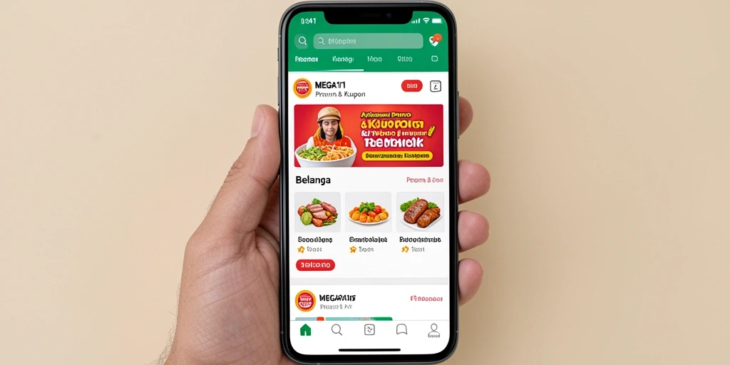 Antarmuka MEGA111 menampilkan berbagai kupon dan promo menarik.