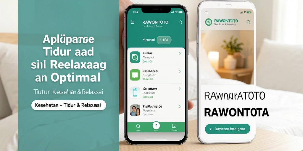Antarmuka RAWONTOTO yang simple dan menenangkan untuk relaksasi.